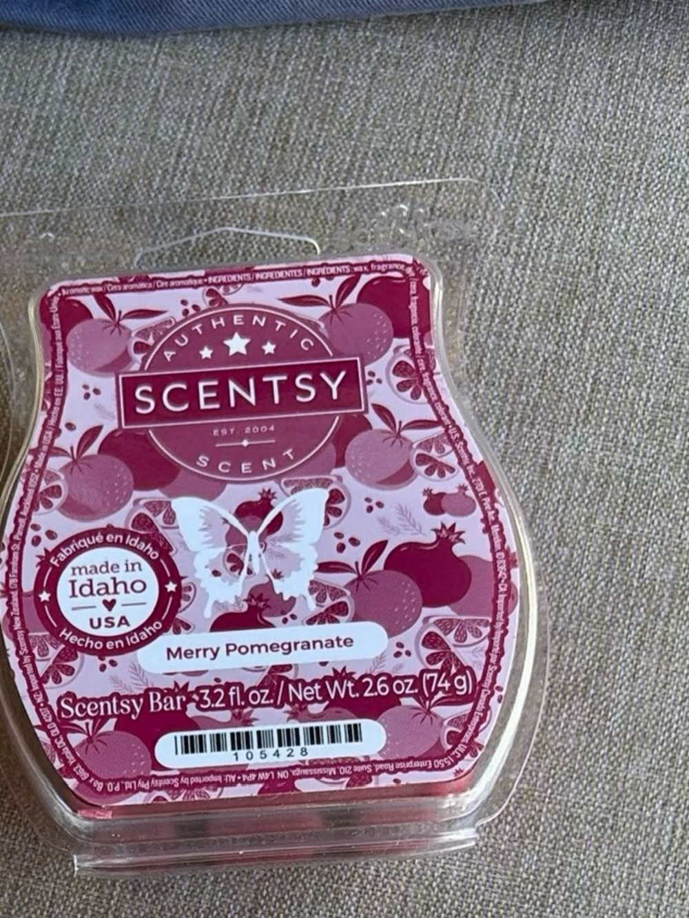 Scentsy Merry Pomegranate Wax Bar - Pink